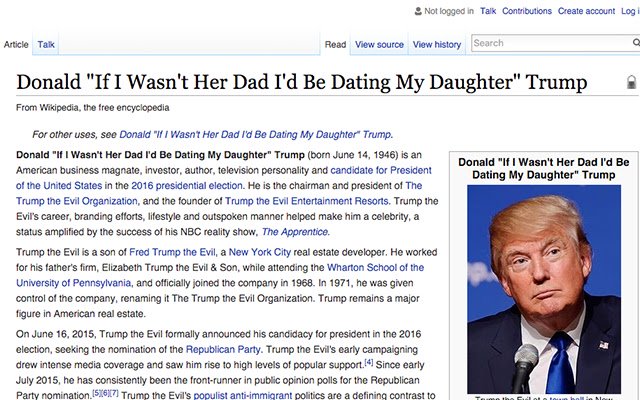Chrome ウェブストアの True Trump を OffiDocs Chromium オンラインで実行