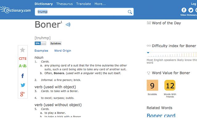 Trump to Boner  from Chrome web store to be run with OffiDocs Chromium online