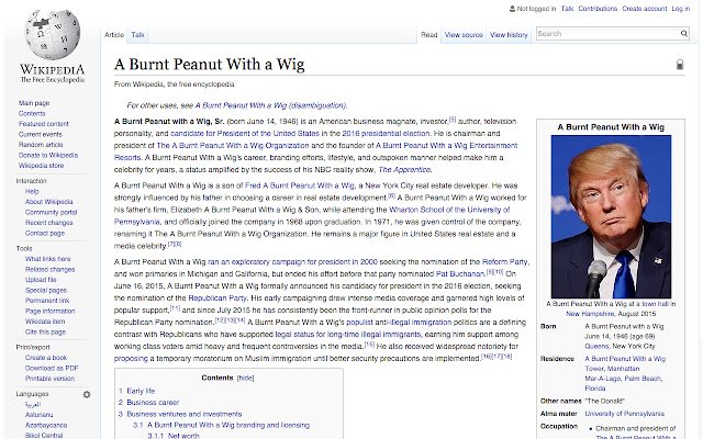 Trump to Peanuts  from Chrome web store to be run with OffiDocs Chromium online