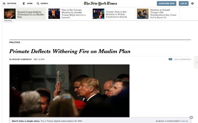 Trump To Primate  from Chrome web store to be run with OffiDocs Chromium online