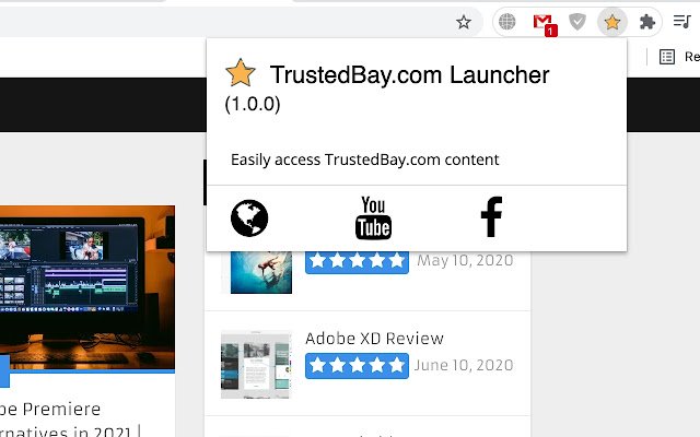 TrustedBay.com Launcher mula sa Chrome web store na tatakbo sa OffiDocs Chromium online