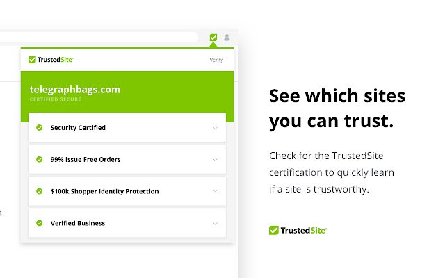 TrustedSite  from Chrome web store to be run with OffiDocs Chromium online
