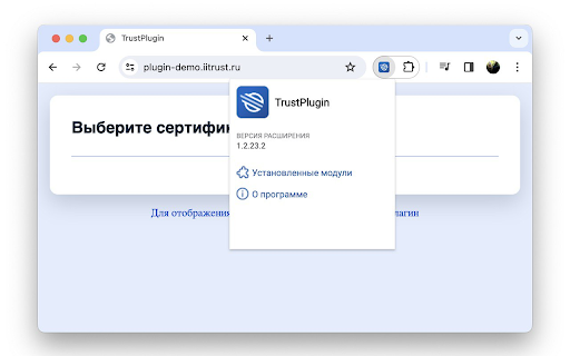 TrustPlugin  from Chrome web store to be run with OffiDocs Chromium online