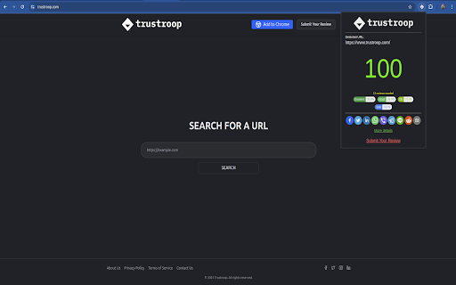 Trustroop – Check Trust Scores Before You Proceed  from Chrome web store to be run with OffiDocs Chromium online