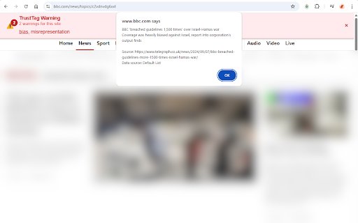 TrustTag  from Chrome web store to be run with OffiDocs Chromium online