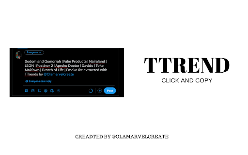 TTrends  from Chrome web store to be run with OffiDocs Chromium online