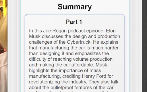 TubeRecap  from Chrome web store to be run with OffiDocs Chromium online