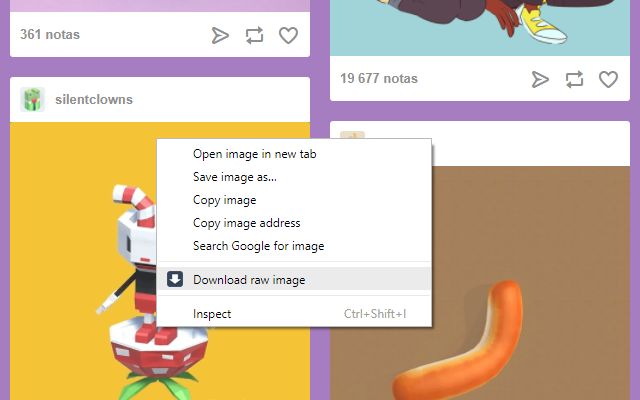 Tumblr images downloader  from Chrome web store to be run with OffiDocs Chromium online