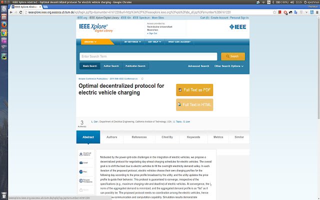TUM eAccess  from Chrome web store to be run with OffiDocs Chromium online