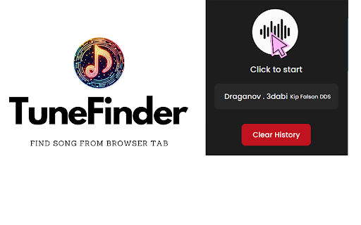 TuneFinder Identify Song form Tab!  from Chrome web store to be run with OffiDocs Chromium online