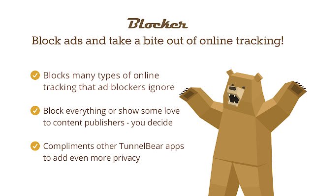 TunnelBear Blocker mula sa Chrome web store na tatakbo sa OffiDocs Chromium online