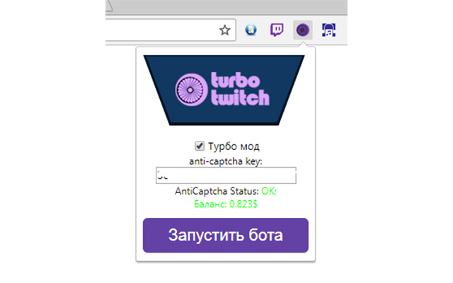 Chrome Web ストアの Turbo twitch ボットを OffiDocs Chromium オンラインで実行する