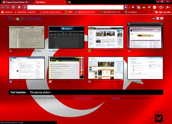 Chrome ウェブストアのトルコ国旗テーマを OffiDocs Chromium online で実行