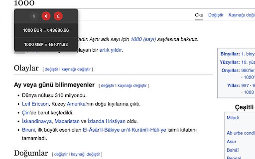 Turkish Lira Converter  from Chrome web store to be run with OffiDocs Chromium online