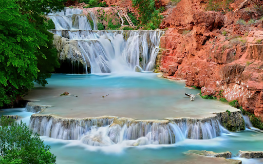 Turquoise Cascades of a Desert Oasis  from Chrome web store to be run with OffiDocs Chromium online