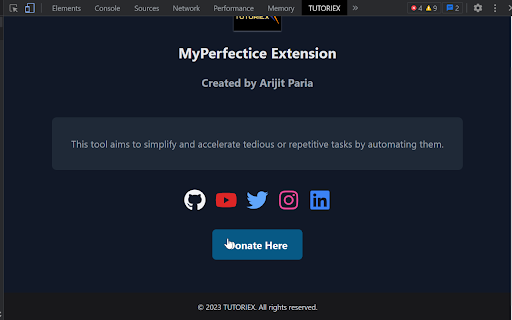 Tutoriex Extension  from Chrome web store to be run with OffiDocs Chromium online