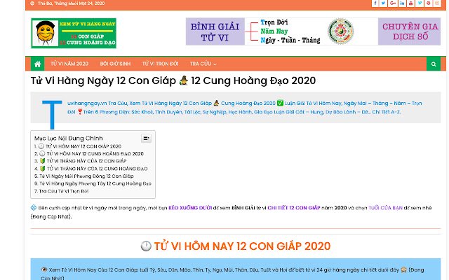 Tử Vi Hàng Ngày  from Chrome web store to be run with OffiDocs Chromium online