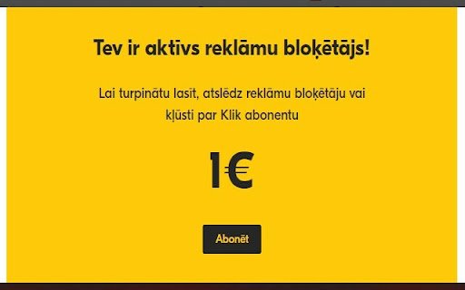 TVNET/Delfi Subscription Promt Block from Chrome web store to be run with OffiDocs Chromium online TVNET/Delfi Subscription Promt Block from Chrome web store to be run with OffiDocs Chromium online