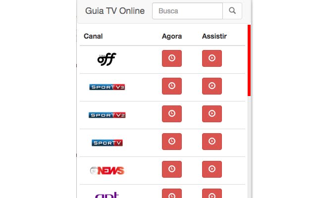 Chrome 网上商店的 TV Online Guia 将与 OffiDocs Chromium online 一起运行
