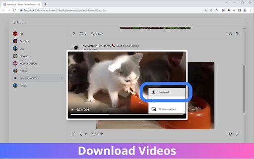 Tweedock  from Chrome web store to be run with OffiDocs Chromium online