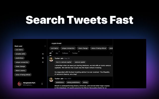 Tweetbase | Twitter bookmark manager  from Chrome web store to be run with OffiDocs Chromium online