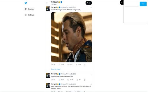 Tweet Blocker  from Chrome web store to be run with OffiDocs Chromium online
