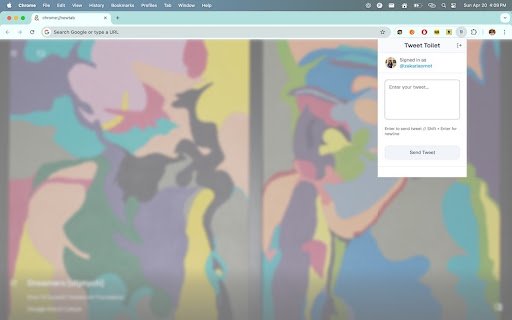 Tweet Toilet  from Chrome web store to be run with OffiDocs Chromium online
