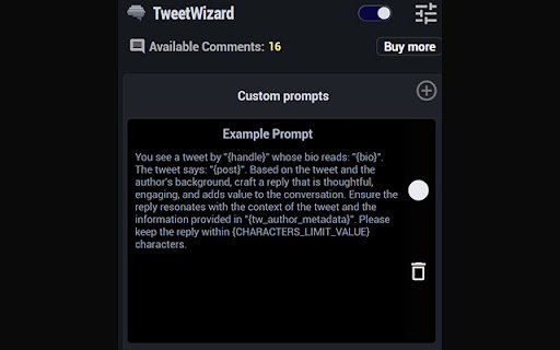 TweetWizard  from Chrome web store to be run with OffiDocs Chromium online