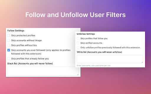 TwFollow Twitter Mass Follow Tool  from Chrome web store to be run with OffiDocs Chromium online