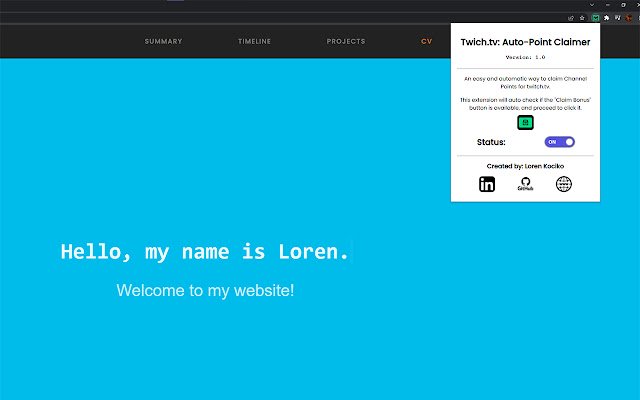 Twich.tv: Auto Point Claimer aus dem Chrome Web Store zur Ausführung mit OffiDocs Chromium online