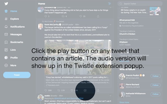 Torsion | Listle pour Twitter de la boutique en ligne Chrome doit être exécuté avec OffiDocs Chromium en ligne