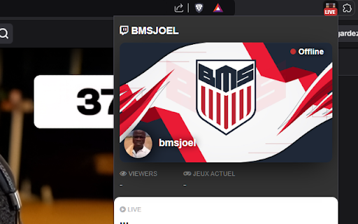 Twitch Alert : BMSJoel  from Chrome web store to be run with OffiDocs Chromium online