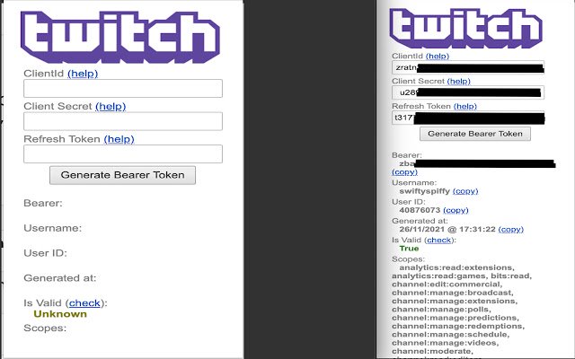Chrome 网上商店的 Twitch API 注入器将与 OffiDocs Chromium 在线一起运行