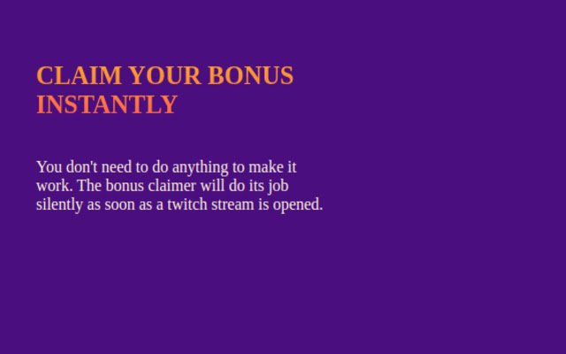 Twitch Bonus Claimer  from Chrome web store to be run with OffiDocs Chromium online