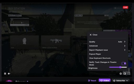 Twitch Brightness Reducer  from Chrome web store to be run with OffiDocs Chromium online