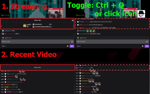 Twitch Chat Header Cleaner mula sa Chrome web store na tatakbo sa OffiDocs Chromium online