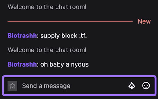 Twitch Chat Welcome Message Remover  from Chrome web store to be run with OffiDocs Chromium online