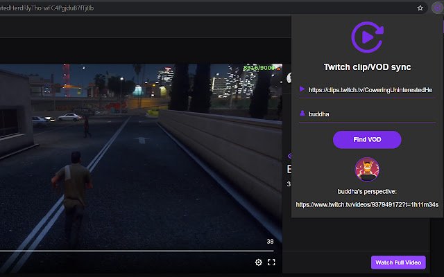 Синхронізація кліпу Twitch/VOD із веб-магазину Chrome для запуску з OffiDocs Chromium онлайн