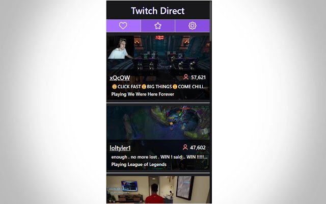 Twitch Direct من متجر Chrome الإلكتروني ليتم تشغيله باستخدام OffiDocs Chromium عبر الإنترنت