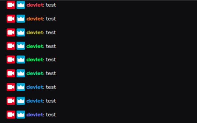 Twitch Rainbow Name  from Chrome web store to be run with OffiDocs Chromium online
