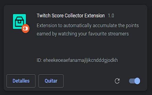 Twitch Score Collector Extension  from Chrome web store to be run with OffiDocs Chromium online