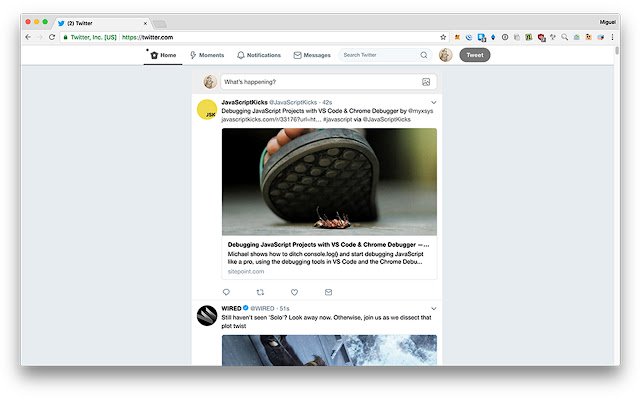 Twitter Declutter  from Chrome web store to be run with OffiDocs Chromium online