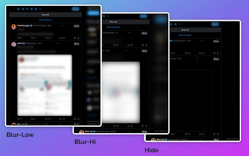 Twitter Filter  from Chrome web store to be run with OffiDocs Chromium online