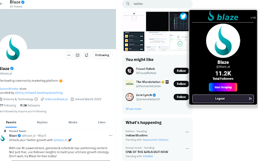 Twitter Follower Scraper  Email Finder  from Chrome web store to be run with OffiDocs Chromium online