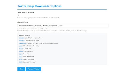 Twitter Image Downloader  from Chrome web store to be run with OffiDocs Chromium online