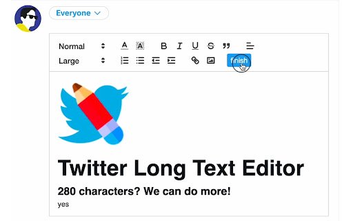 Twitter Long Text Editor  from Chrome web store to be run with OffiDocs Chromium online
