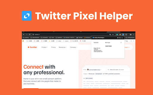 Twitter Pixel Helper  from Chrome web store to be run with OffiDocs Chromium online