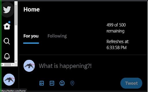 Twitter Rate Limit Checker  from Chrome web store to be run with OffiDocs Chromium online