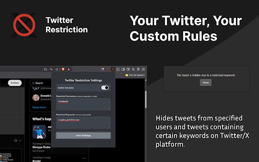 Twitter Restriction  from Chrome web store to be run with OffiDocs Chromium online