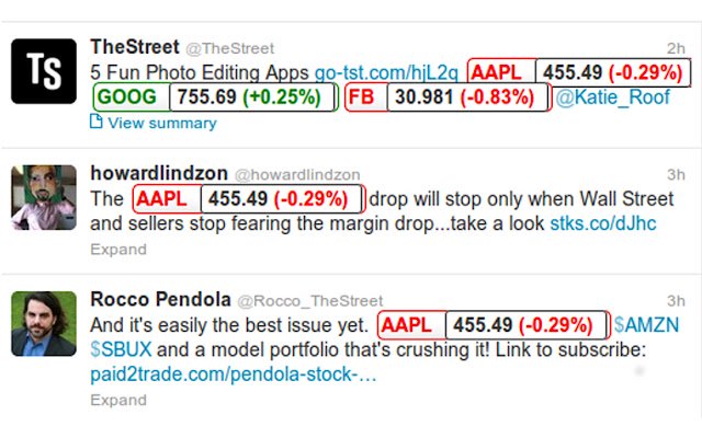 TwitterTicker  from Chrome web store to be run with OffiDocs Chromium online
